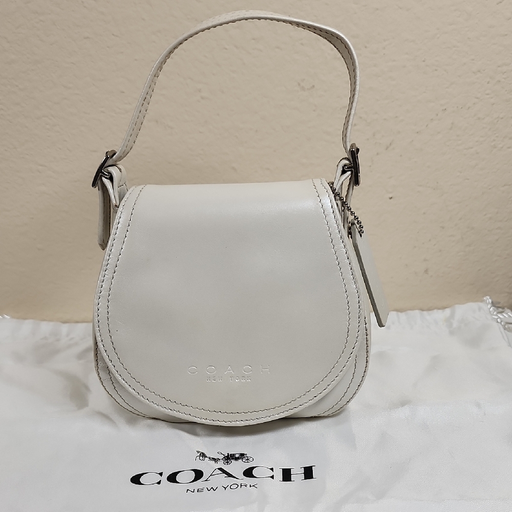 Coach Pearlized Party Bag In Ivory #6106 - Picture 4 of 14